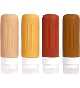 Meartchy 4 Pack Travel Bottles for Toiletries, 3oz Leak Proof Silicone Travel Size Toiletries Bot...