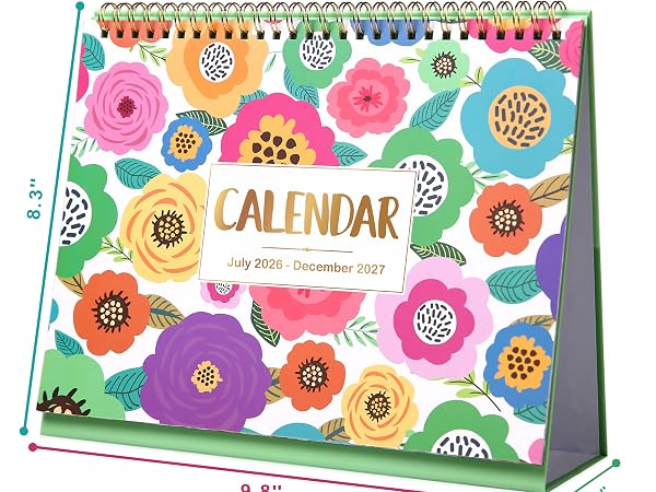 2026-2027 small desk calendar small calendar 2026-2027 desktop calendar