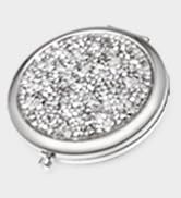 OMIRO 1X/10X Magnifying Compact Mirror Small Crown Engraved Pocket Makeup Mirror Gift for Her