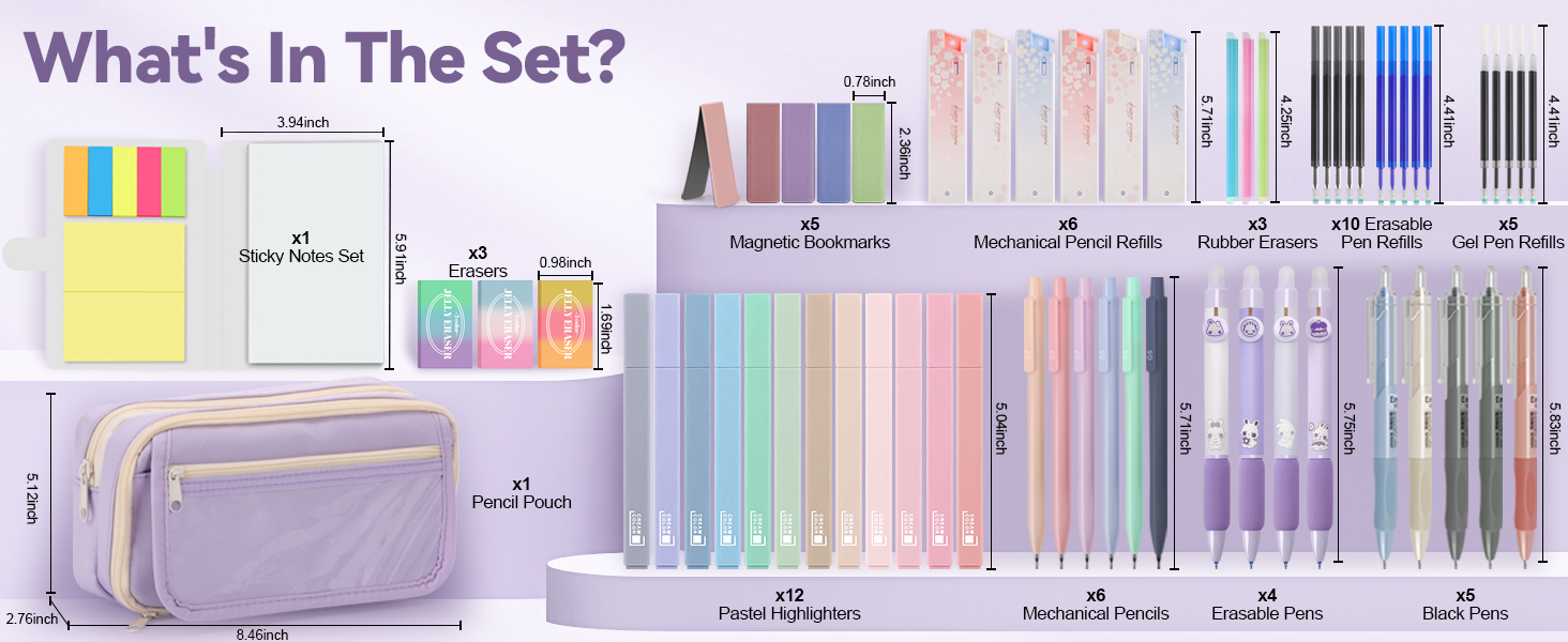 stationary pens and pencils