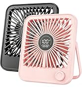 Ouddy Mode 2 Pack Small Desk Fan, Rechargeable Quiet Portable Travel Fan with 100 Wind Speeds Dig...