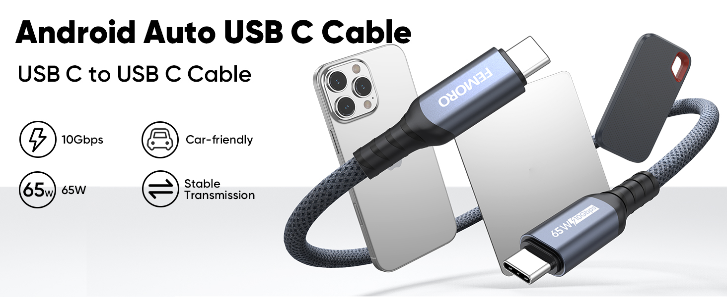 Android Auto USB C Cable