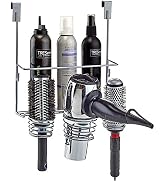 Home Intuition Hair Styling Station Organizer, Over The Cabinet Door (Silver)