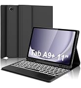 Galaxy Tab A9 Plus Case with Keyboard 11”, Detachable Wireless Bluetooth Keyboard with Trackpad, ...