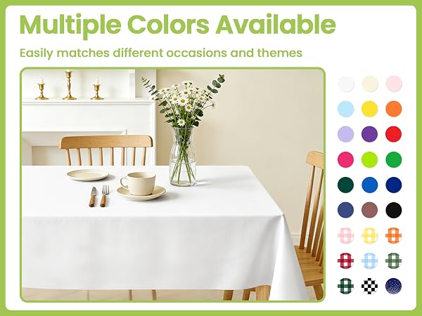 Plastic Table Cloth Disposable 4 Pack