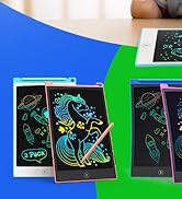 TECJOE LCD Writing Tablet, 8.5 Inch 2 Pack Colorful Doodle Board Drawing Tablet for Kids, Kids Tr...