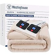 Westinghouse Electric Blanket Heated Blanket | 10 Heating Levels & 1 to 12 Hours Heating Time Set...