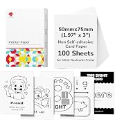 Phomemo 1.97"x3" Thermal Card Paper for M03C Flashcards Printer, No Self-Adhesive Flashcard Paper...