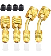 Aienxn R410A Mini Split Adapter, 5/16" Female to 1/4" Male Flare, R410a Adapter for Mini Split Sy...