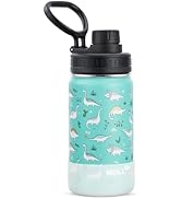 Small Water Bottle-12 oz Water Bottles for School, Stainless Steel Double Wall Insulated Water Bo...