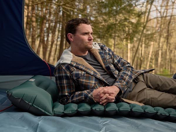 inflatable sleeping mat, sleeping pad, camping mattress