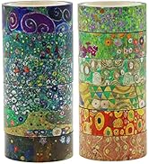 Berkin Arts 12 Rolls Art Floral Designs Washi Tape Set - 15 mm Wide Decorative Adhesive Masking T...