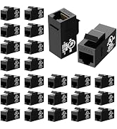 VCE UL Listed CAT 6A Keystone Coupler, UTP RJ45 Keystone Jack Female to Female, Ethernet Coupler ...
