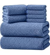 MaopaoBeauty 8 PCS Bath Towels for Bathroom Towel Set Shower Towels Bath Towels Set of 8 (2 Bath ...