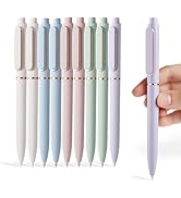 EUSOAR Gel Pens Black, 10 Pack Medium Point Pen 0.7mm Cute Pens for Women with Assorted Barrel Co...