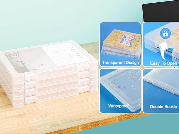 clear file box
