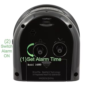 equity, la crosse, 14080, night vision, analog, alarm, bedside, clock