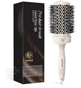 AIMIKE Large Nano Thermal Ceramic Round Brush with Barrel 2.1 inch for Blow Drying, Volume Blow O...