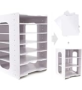 SONGWAY File Organizer for Desk - 7 Tier Document Holder with Removable Shelves, Letter Mail Rack...