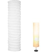 NUOBESTY Lamp Shade, 1pc Standing Floor Lamp Shades Foldable Paper Floor Lampshade Replacement Ma...