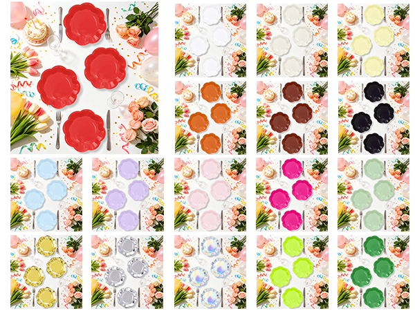 7 inch paper plates round paper plates disposable plates party supplies birthday plates cake plates