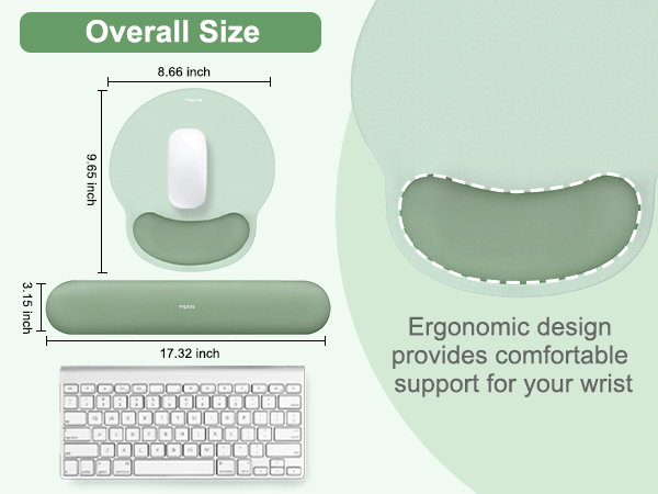 Ergonomic Mouse Pad and Keyboard Wrist Rest