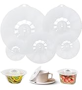 Silicone Lids for Food Storage - Silicone Bowl Covers Silicone Pot Lids BPA Free Silicone Suction...