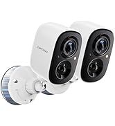 CINMOORE 2.5K Wireless Home Security Cameras 2-Pack, Outdoor WiFi Non-Subscription AI Person Dete...