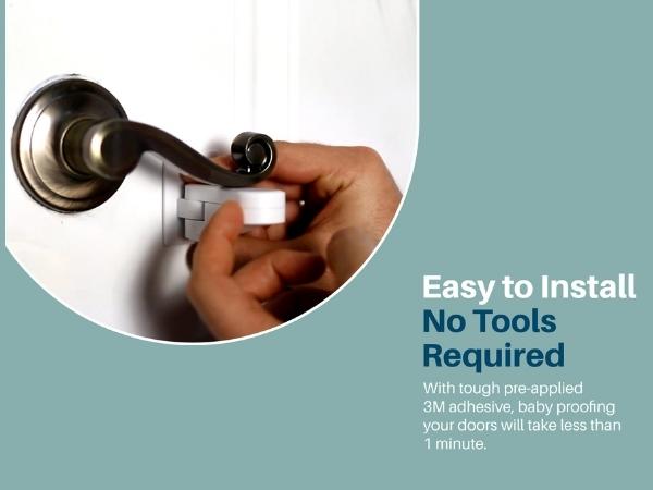 Easy to install with preapplied 3M adhesives for all surfaces wooden doors