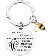 PLwelth Bee Keychain for Women Men Cute Bee Keyring for Teacher Students Thank You Graduation Bir...