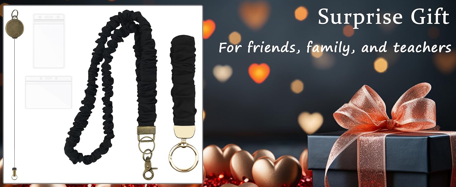 Scrunchie Lanyard for ID Badges Set