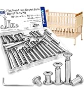 30 Sets M6 Barrel Nuts and Bolts Assortment, 20mm 25mm 40mm | Includes 20mm, 25mm and 40mm length...