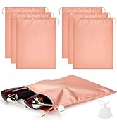 Ewen 6 Pack Small Dustproof Satin Bags with Blank Tags, 11.8x15.7in Drawstring Bags for Shoulder ...