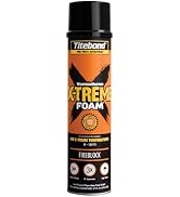 Titebond X-TREME Fireblock Foam Sealant, Polyurethane Foam, Type V Residential Fireblock, Bright ...