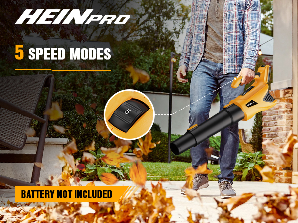 5 speed modes cordless leaf blower compatible with DEWALT 20V Battery