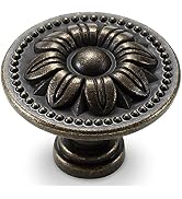 CHICTIE Set of 10 Vintage Kitchen Cabinet Knobs Pulls, Flower Drawer Knobs, Dresser Knobs, Antiqu...