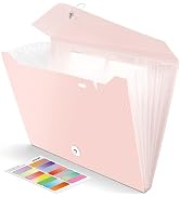 Nicecho Expanding File Folder, 7 Pockets Accordion File Organizer, A4 Letter Size Paper Document ...
