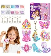 MOMUSE DIY Glitter Shaker Fun, DIY Keychain Craft Kit with 8 Mixed Themes, Mess-Free Glitter Art ...