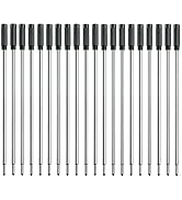 Black Ink Refills (20pcs), Replaceable Pens Refills, 1mm Medium Tip - Black
