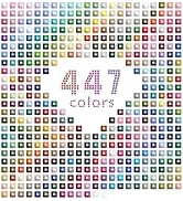 447 Colors Diamond Painting Beads, 89400 5D Square Flat Bottom Resin Drills for Diamonds Art Acce...
