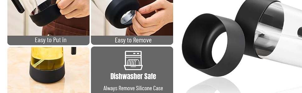 Premium Spray Bottle with Portion Control for Salad, Frying (Black)
