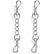IVIA PET 2 PCS Dog Collar Metal Safety Clip, Harness Collar Leash Chain Connector, Heavy Duty Dou...