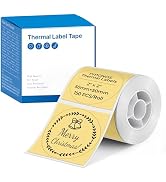 TYPONOS Label for PM240 Printer, 2'' (50x50mm) Thermal Tape, 1 Roll Yellow