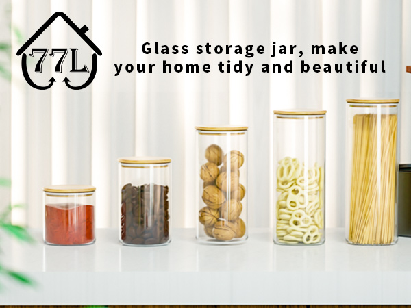Glass storage jar, make your home tidy and beautiful