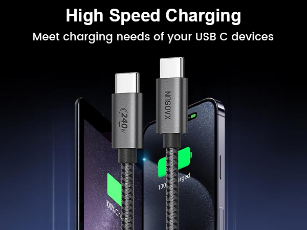 high speed usb c charging cable