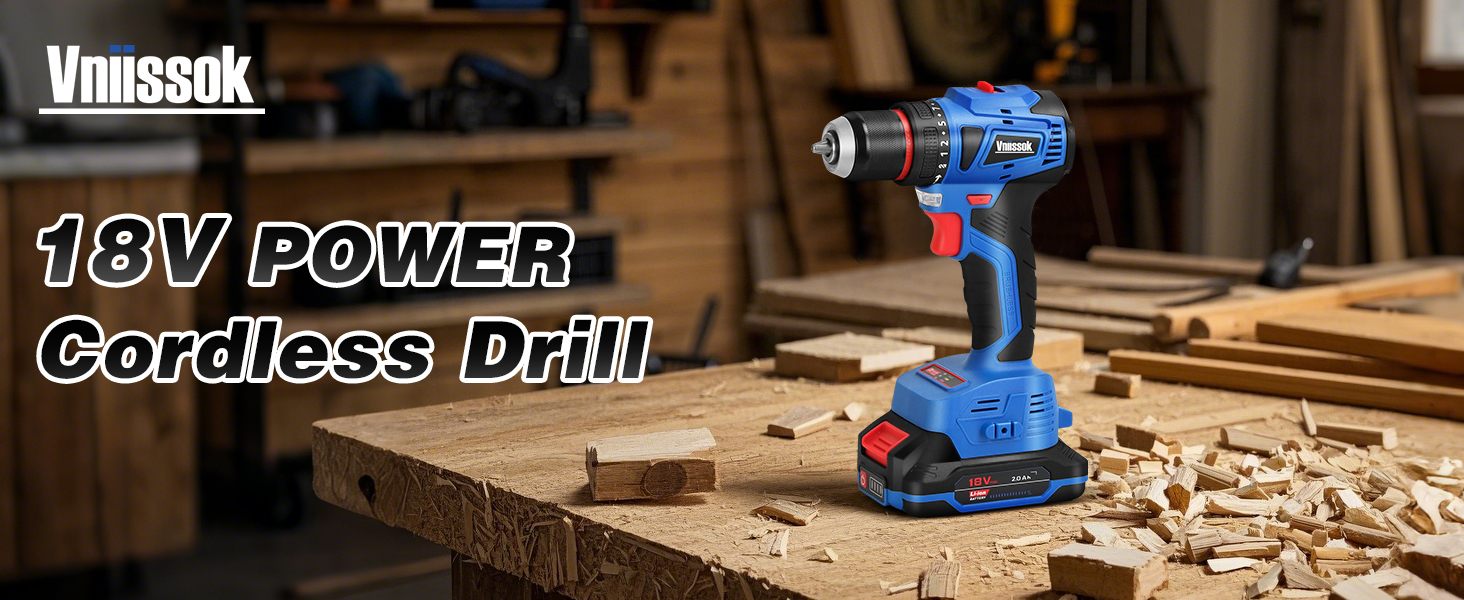 Power Drill Cordless Electric Power Drills Set Tool Drills Cord-less Set with Battery and Charger