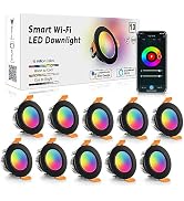 LightingWill 2 Inch LED Recessed Lighting, Smart WiFi LED Downlight, 5W LED Ceiling Light Compati...