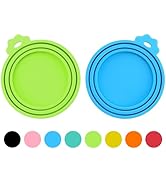PWOD 2 Pack Pet Food Cans Lids, Silicone Food Can Covers for Dog and Cat, BPA Free/Food Safe/Univ...