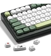 OHY XVX MOA Profile Matcha Panda PBT Dye-Sub Keycaps Set, 143-Key Green & Creamy Keycaps for Mech...