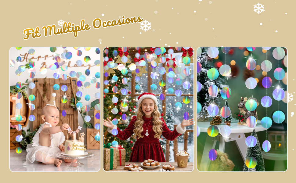 Iridescent birthday decor